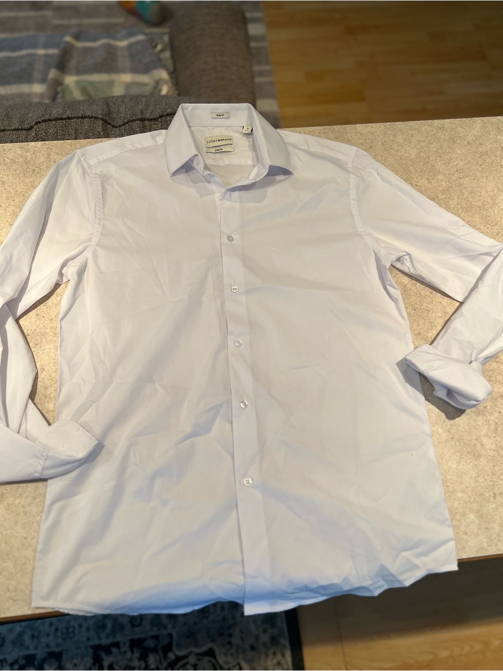 Lucky Brand Men's white button up Shirt